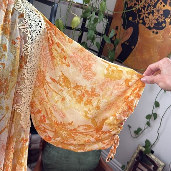 Free People Lost In Love Honey Combo Reversible Kimono Duster Top - Picture 4 of 7